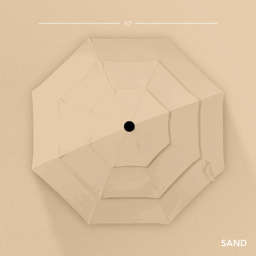 3-Tier Patio Umbrella w/ Tilt Adjustment, Crank - 10ft