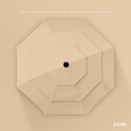 3-Tier Patio Umbrella w/ Tilt Adjustment, Crank - 10ft