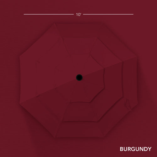 3-Tier Patio Umbrella w/ Tilt Adjustment, Crank - 10ft