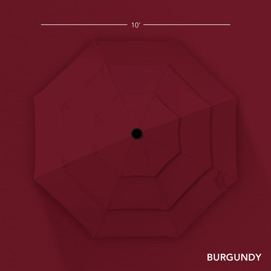 3-Tier Patio Umbrella w/ Tilt Adjustment, Crank - 10ft