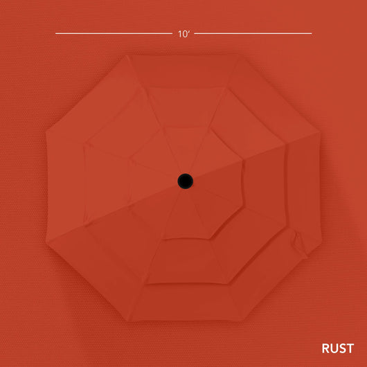 3-Tier Patio Umbrella w/ Tilt Adjustment, Crank - 10ft