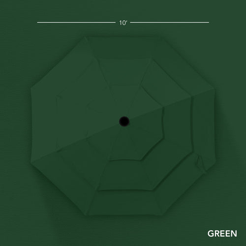 3-Tier Patio Umbrella w/ Tilt Adjustment, Crank - 10ft