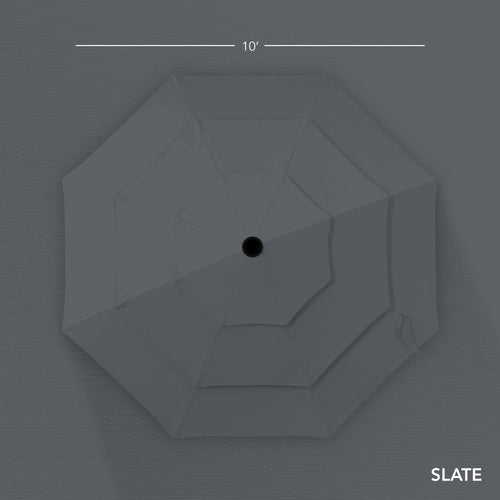 3-Tier Patio Umbrella w/ Tilt Adjustment, Crank - 10ft