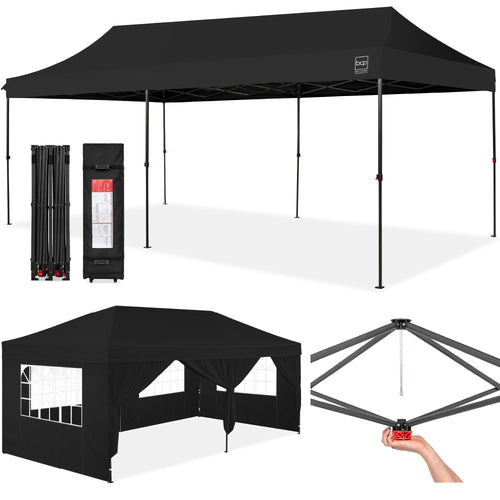 Pop Up Party Tent Canopy w/ 1-Button Easy Setup - 10x20ft