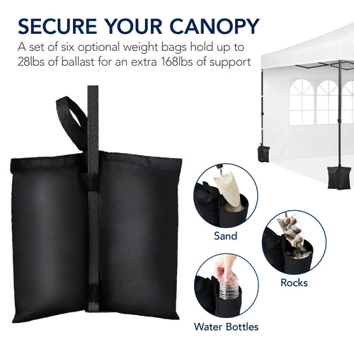 Pop Up Party Tent Canopy w/ 1-Button Easy Setup - 10x20ft