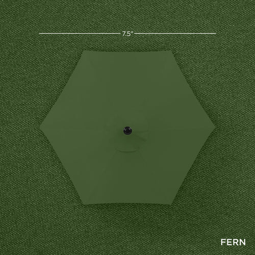 Outdoor Market Patio Umbrella w/ Push Button Tilt, Crank Lift - 7.5ft