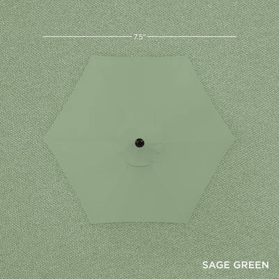 Outdoor Market Patio Umbrella w/ Push Button Tilt, Crank Lift - 7.5ft