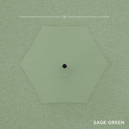 Outdoor Market Patio Umbrella w/ Push Button Tilt, Crank Lift - 7.5ft