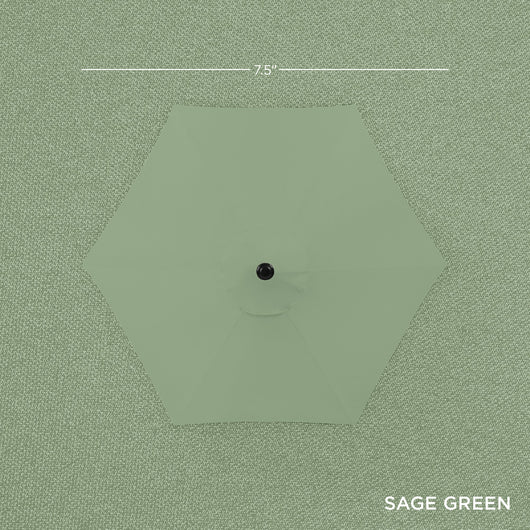 Outdoor Market Patio Umbrella w/ Push Button Tilt, Crank Lift - 7.5ft