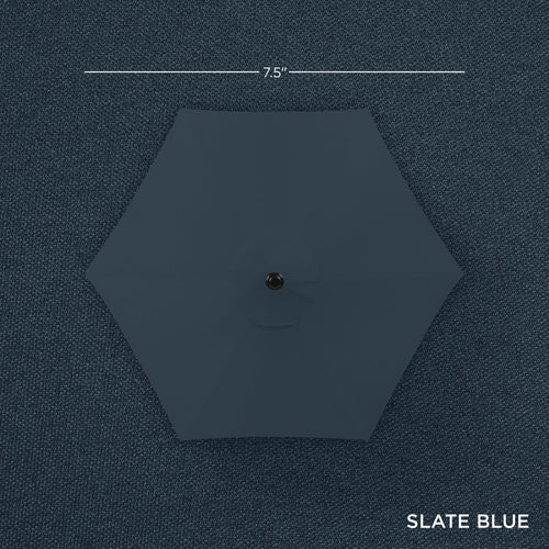 Outdoor Market Patio Umbrella w/ Push Button Tilt, Crank Lift - 7.5ft