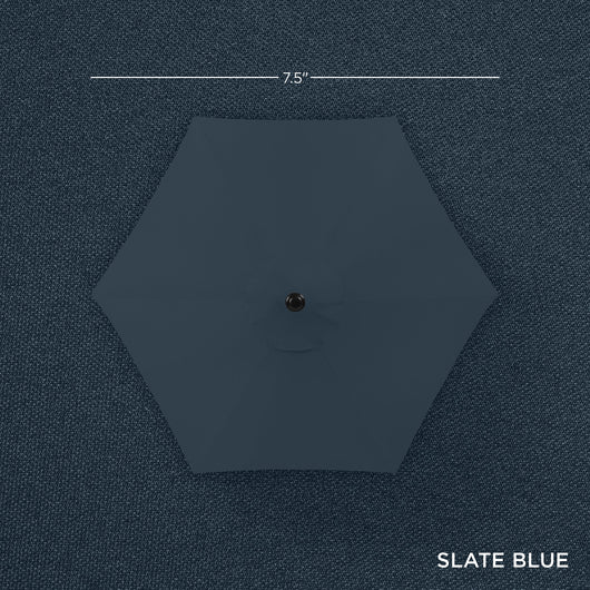 Outdoor Market Patio Umbrella w/ Push Button Tilt, Crank Lift - 7.5ft