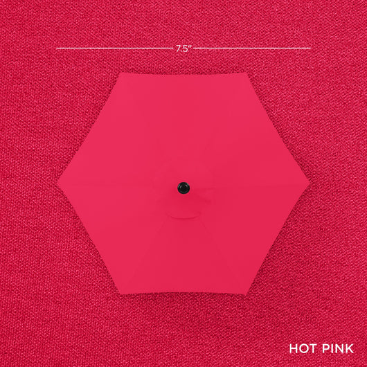 Outdoor Market Patio Umbrella w/ Push Button Tilt, Crank Lift - 7.5ft