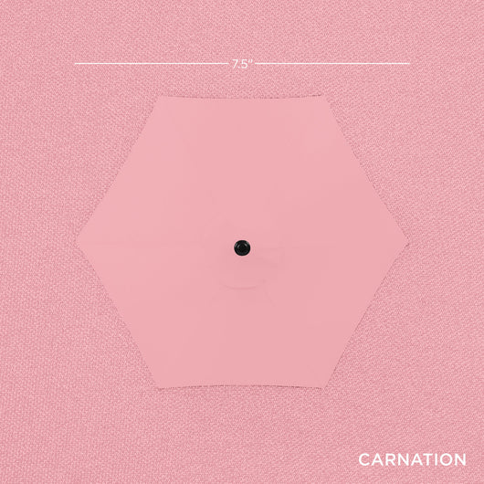 Outdoor Market Patio Umbrella w/ Push Button Tilt, Crank Lift - 7.5ft