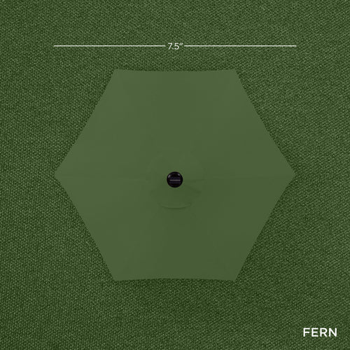 Outdoor Solar Patio Umbrella w/ Push Button Tilt, Crank Lift - 7.5ft