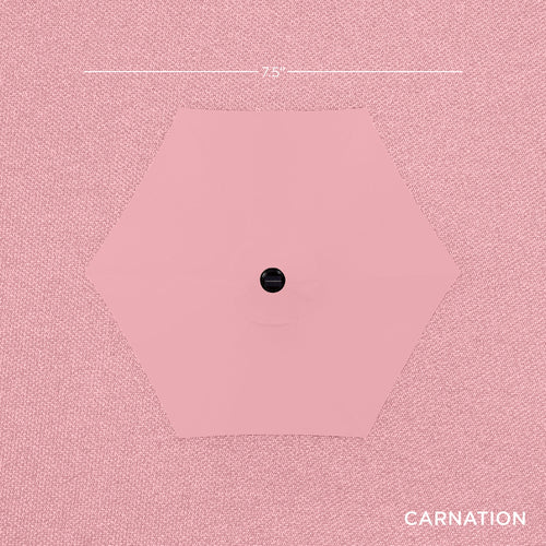 Outdoor Solar Patio Umbrella w/ Push Button Tilt, Crank Lift - 7.5ft