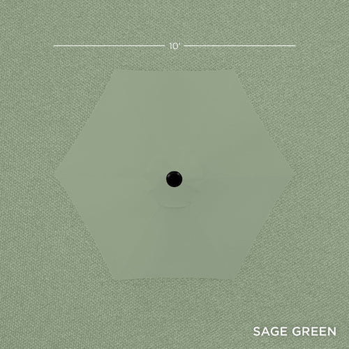 Outdoor Steel Market Patio Umbrella Decoration w/ Tilt, Crank Lift - 10ft