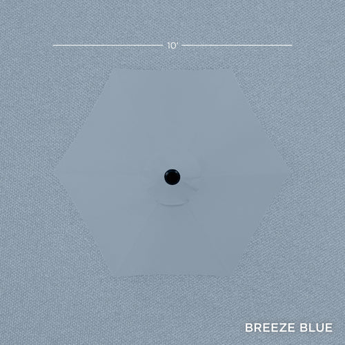 Outdoor Steel Market Patio Umbrella Decoration w/ Tilt, Crank Lift - 10ft