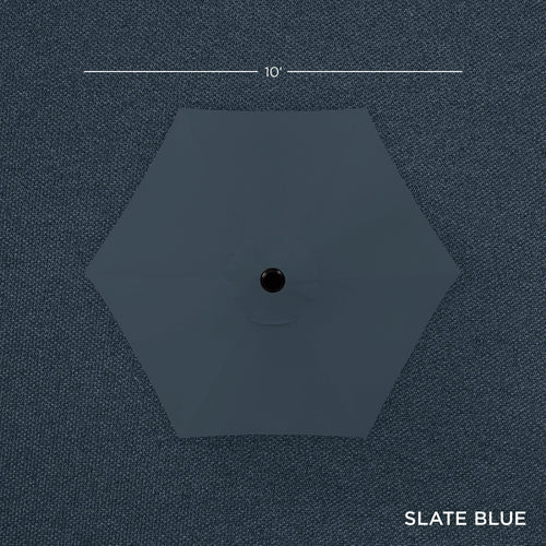 Outdoor Steel Market Patio Umbrella Decoration w/ Tilt, Crank Lift - 10ft