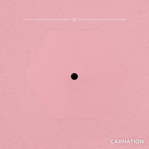 Outdoor Steel Market Patio Umbrella Decoration w/ Tilt, Crank Lift - 10ft