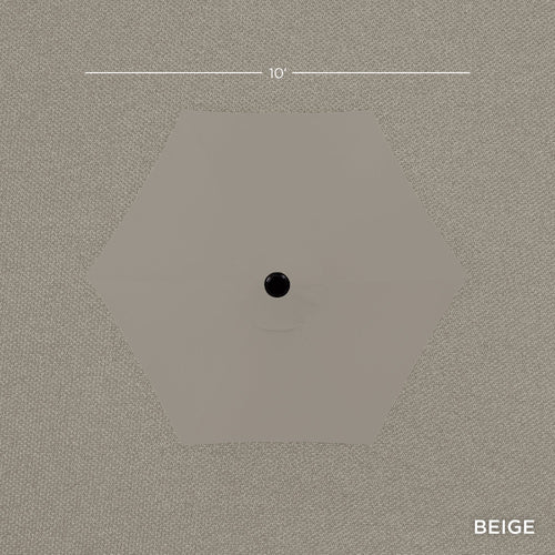 Outdoor Steel Market Patio Umbrella Decoration w/ Tilt, Crank Lift - 10ft