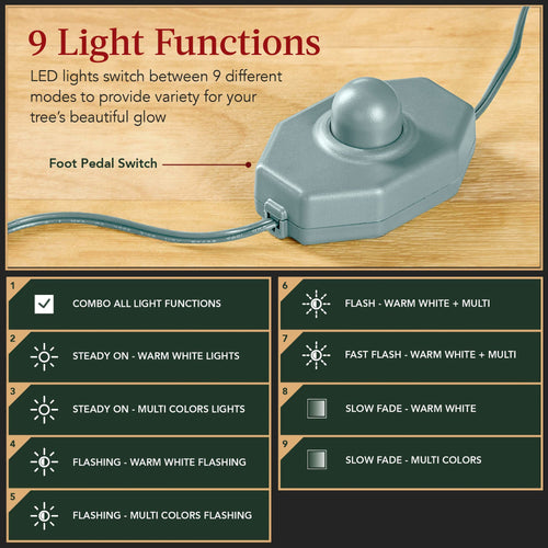 Pre-Lit Sparse Christmas Tree w/ 2-in-1 LED Lights, Cordless Connection