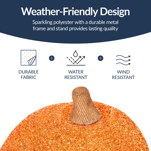 2pc Lighted Pop-Up Outdoor Halloween Holiday Pumpkin Set w/ 130 LED Lights