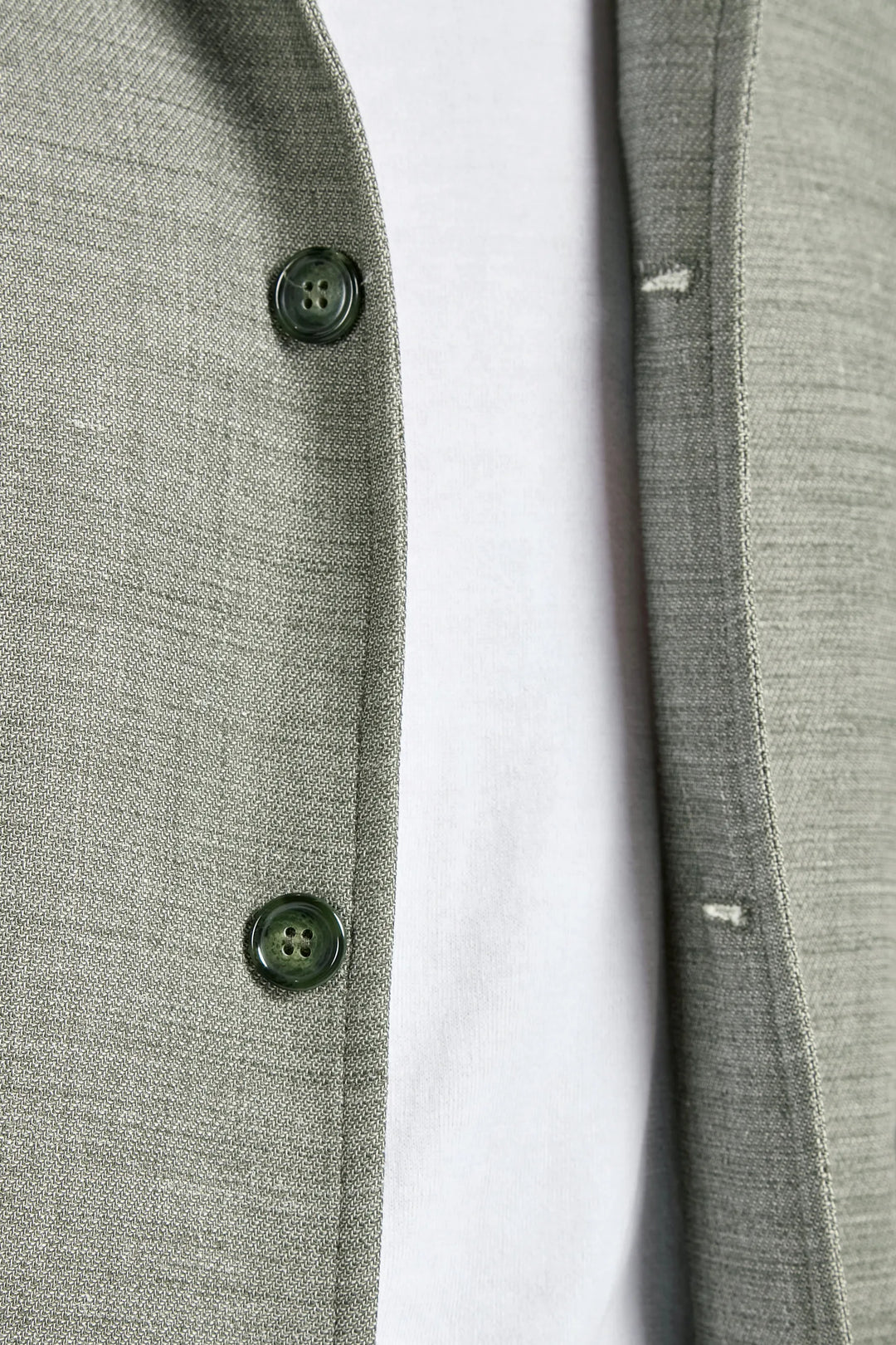 Sage linen blend bomber - Made in Italy