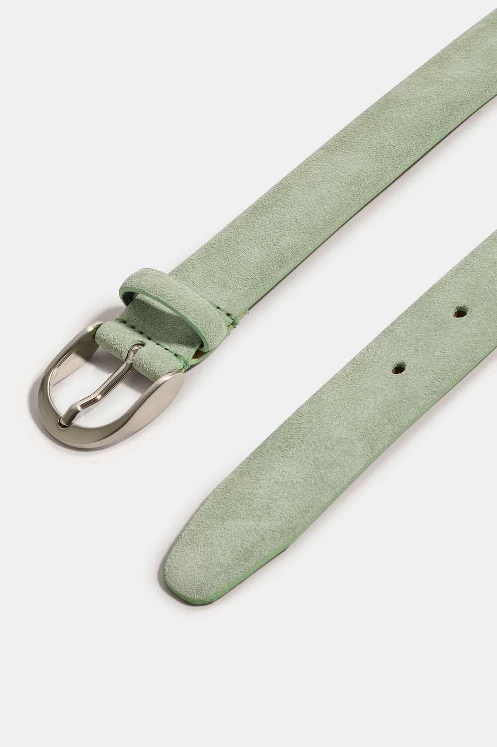 Sage suede belt - Made in Italy