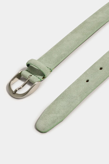 Sage suede belt - Made in Italy