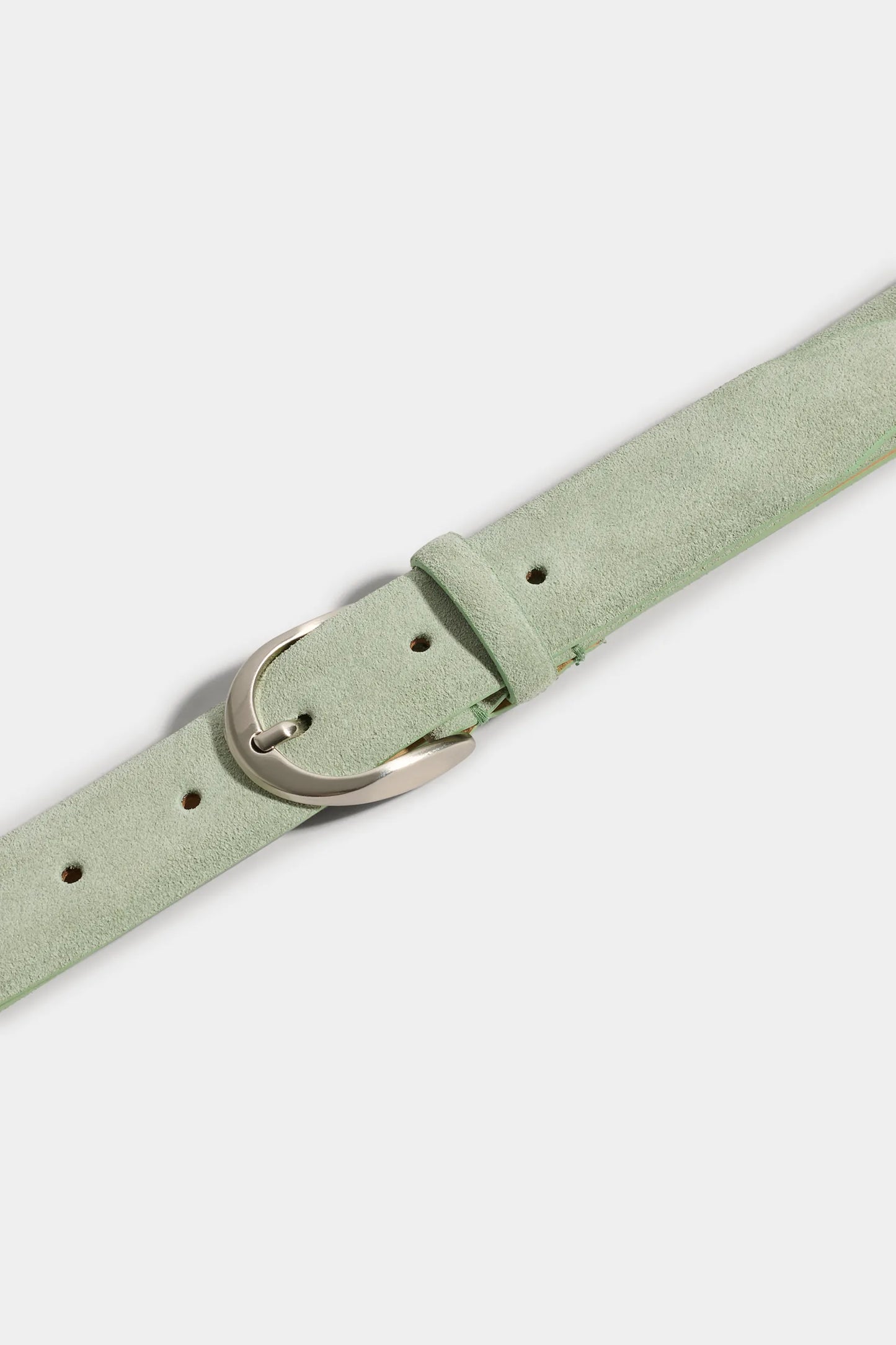 Sage suede belt - Made in Italy
