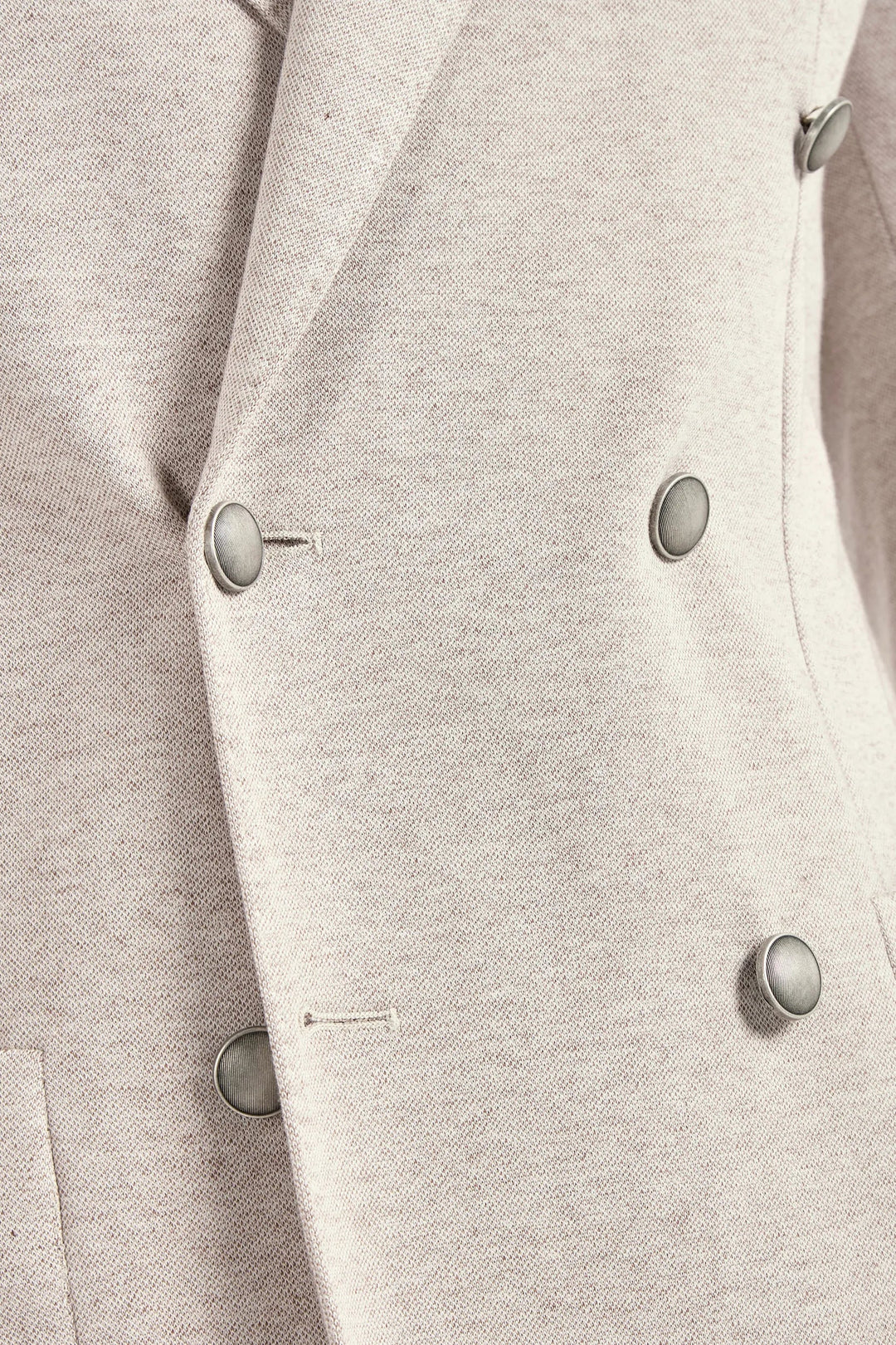 Sand double breasted jersey jacket - Made in Italy