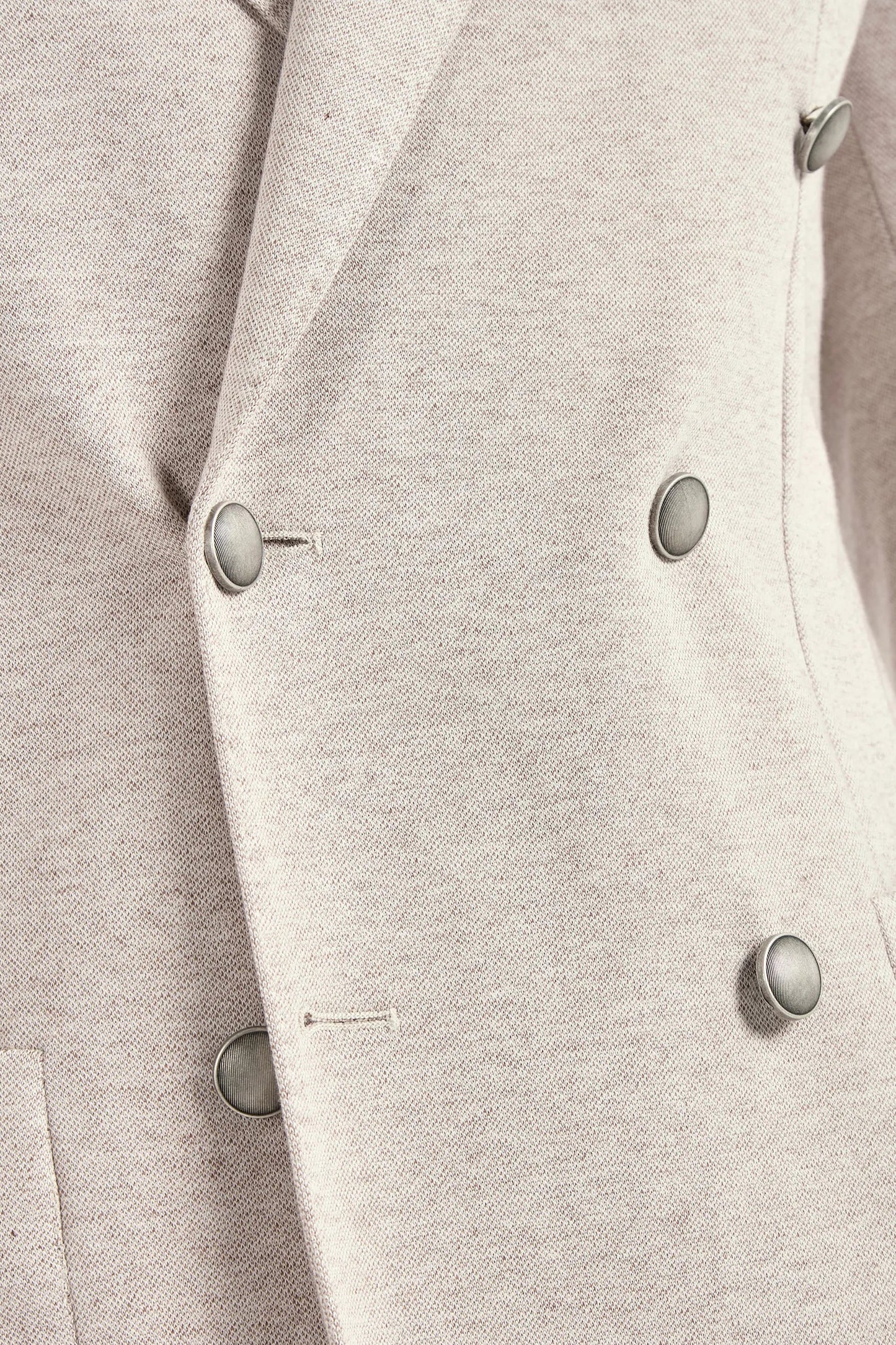 Sand double breasted jersey jacket - Made in Italy