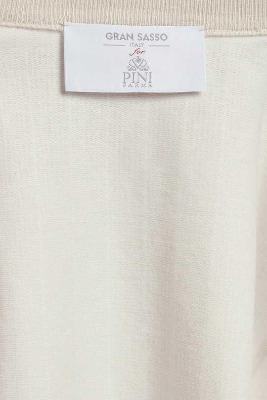 Sand striped jersey bomber - Made in Italy