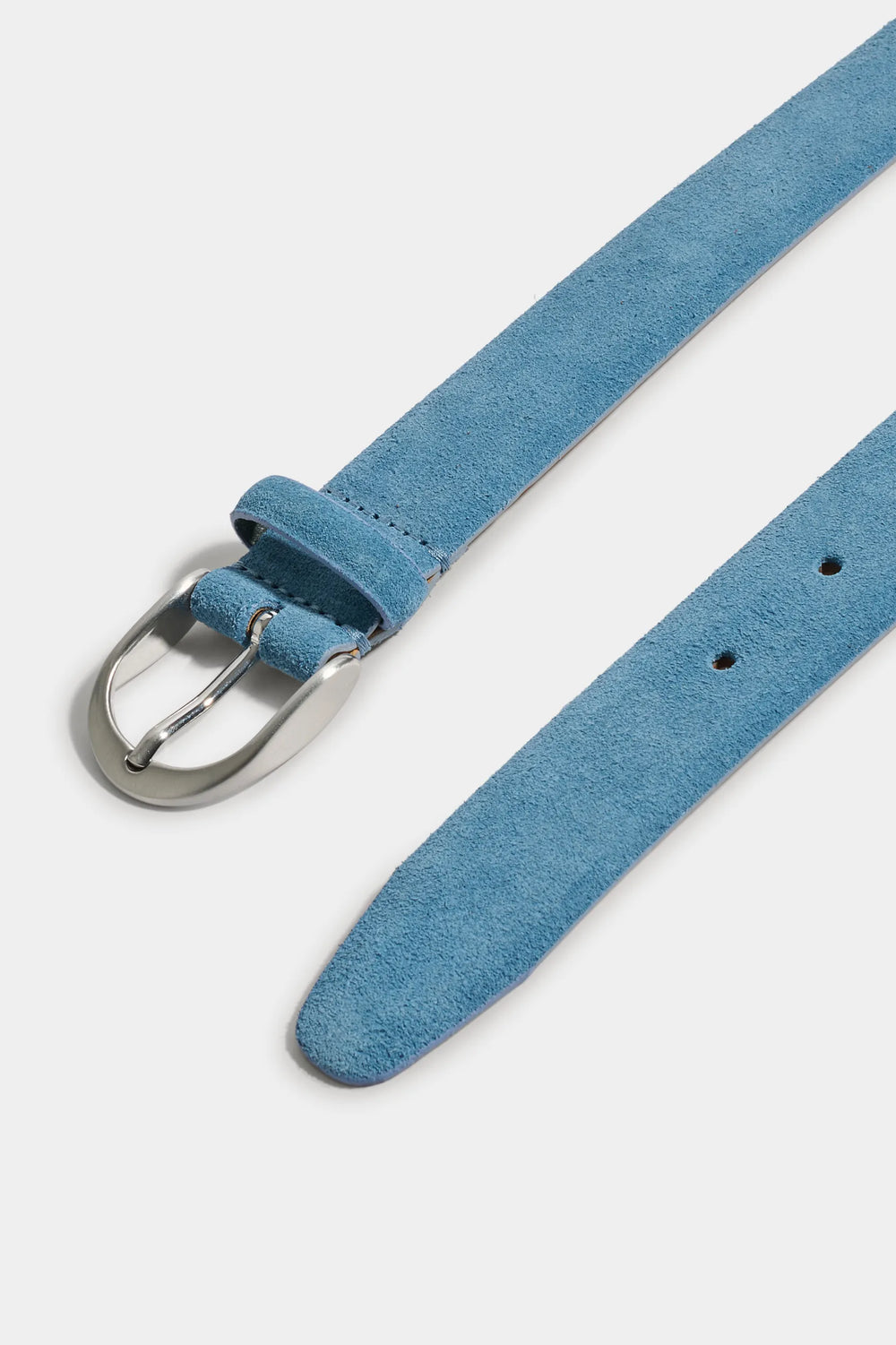 Sky blue suede belt - Made in Italy