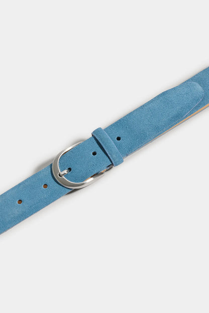 Sky blue suede belt - Made in Italy
