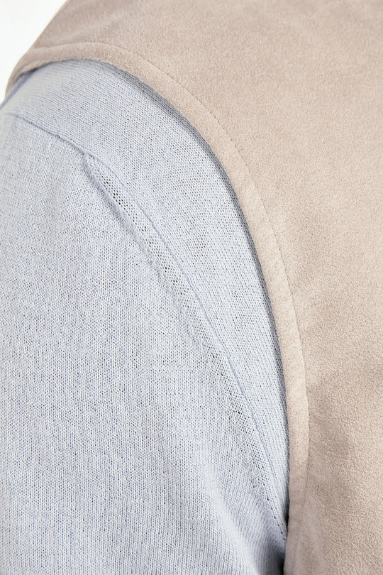 Stone alcantara vest - Made in Italy