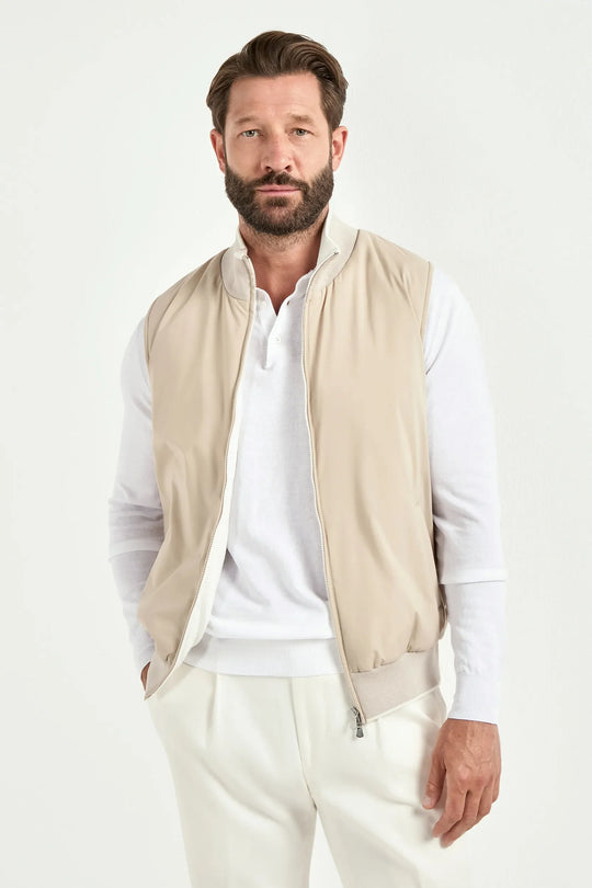 Taupe vest - Made in Italy