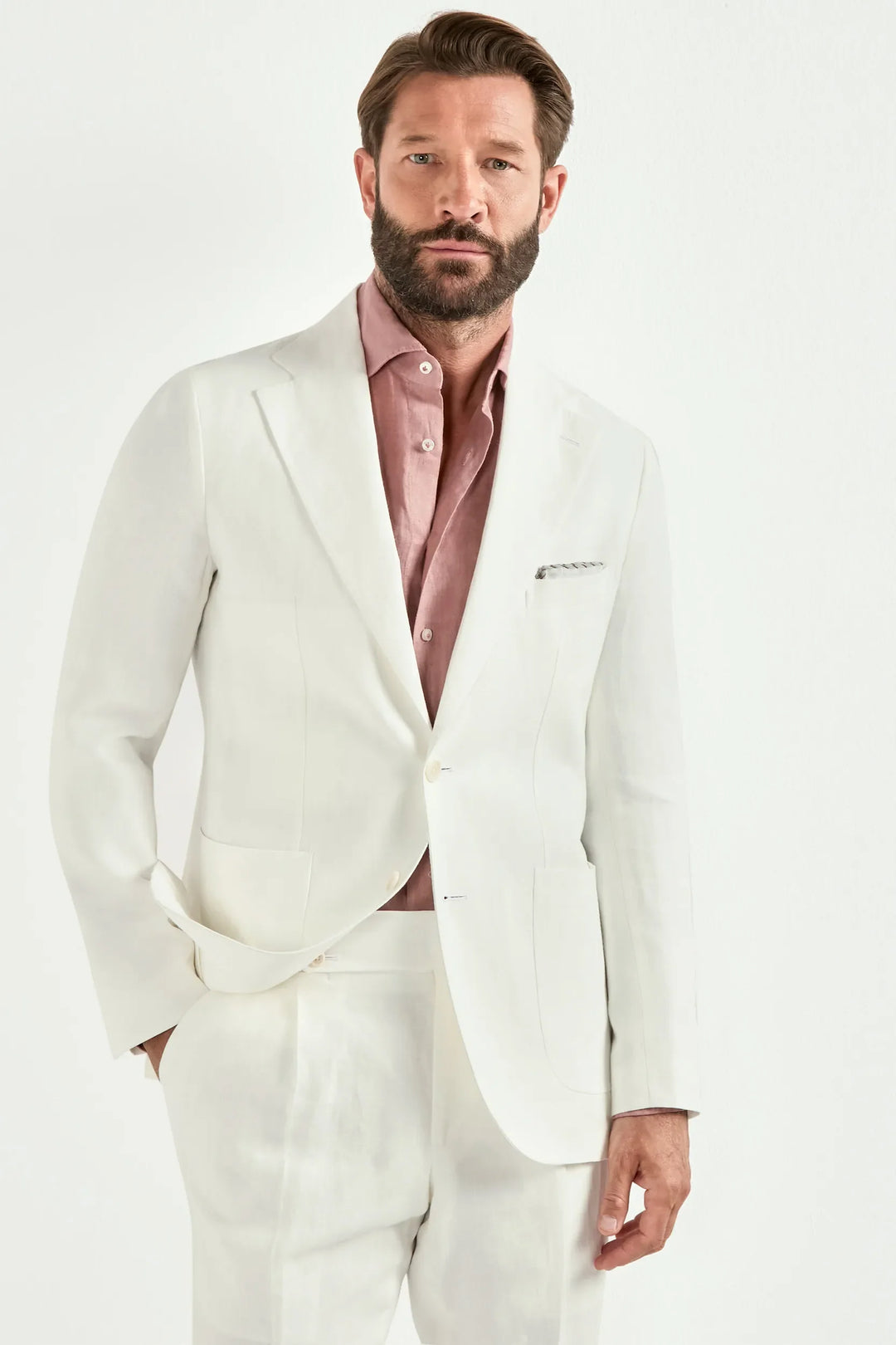 White linen jacket - Made in Italy