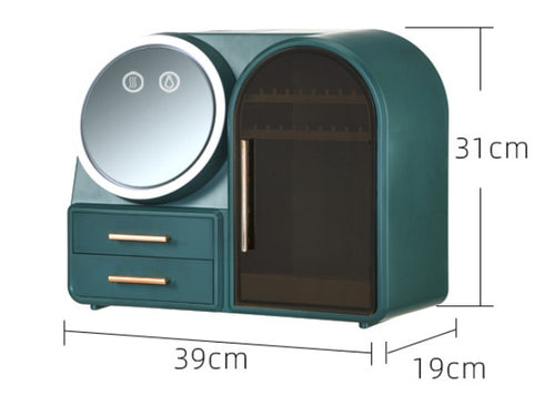 akhi makeup storage rack for skincare products with Mirror