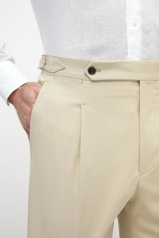 Beige cotton shorts - Made in Italy