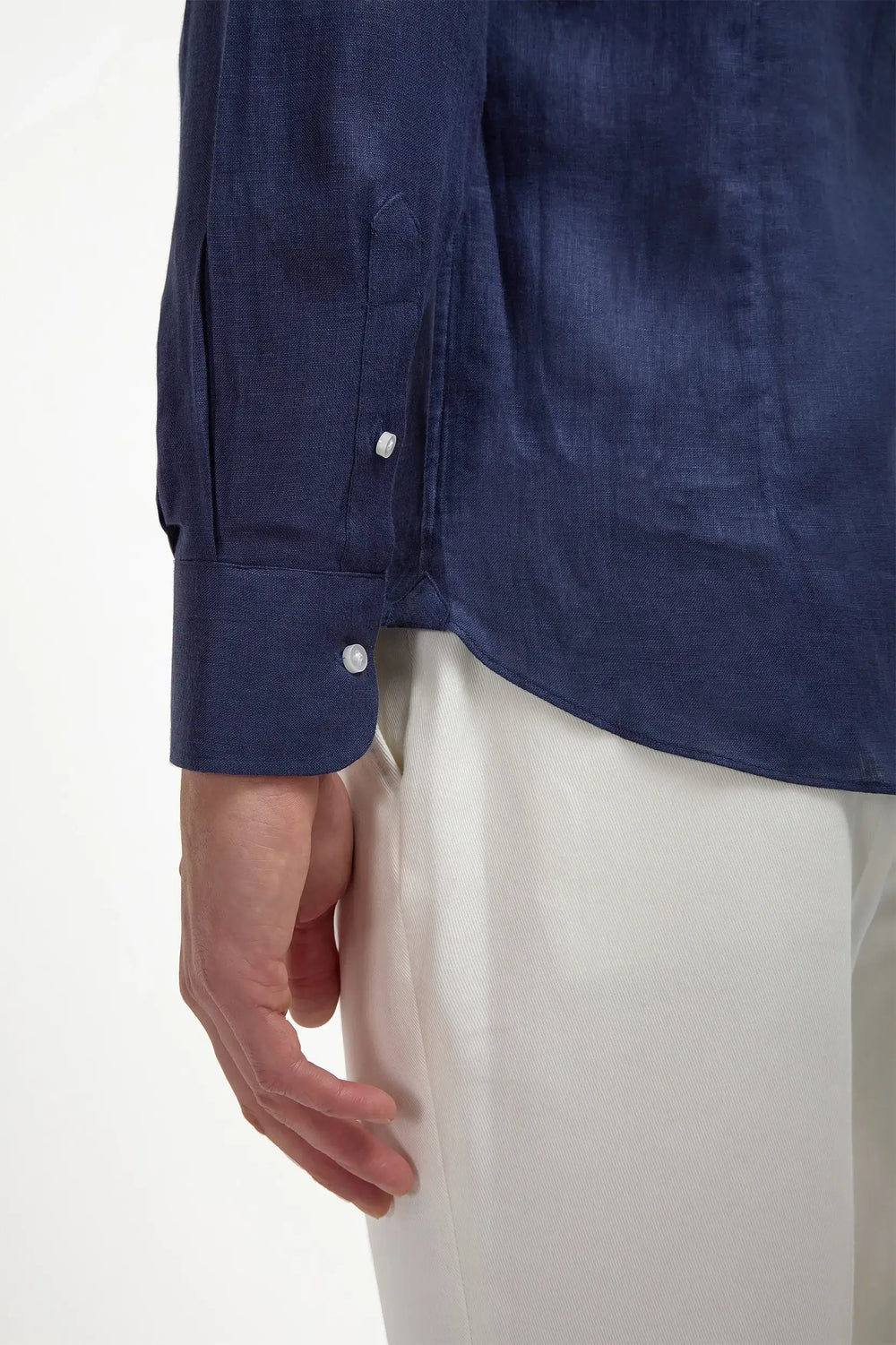 Blue linen shirt - Made in Italy