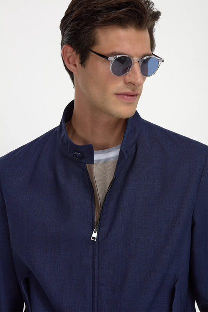 Blue short jacket – Made in Italy