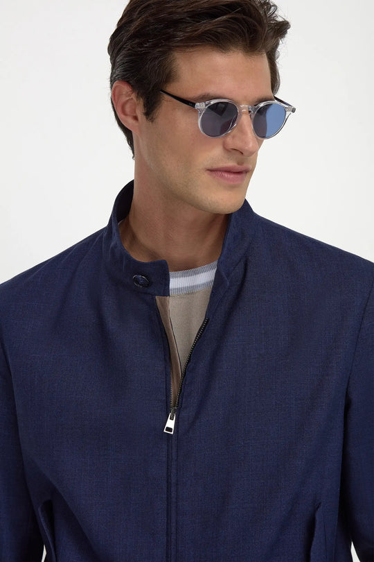 Blue short jacket – Made in Italy