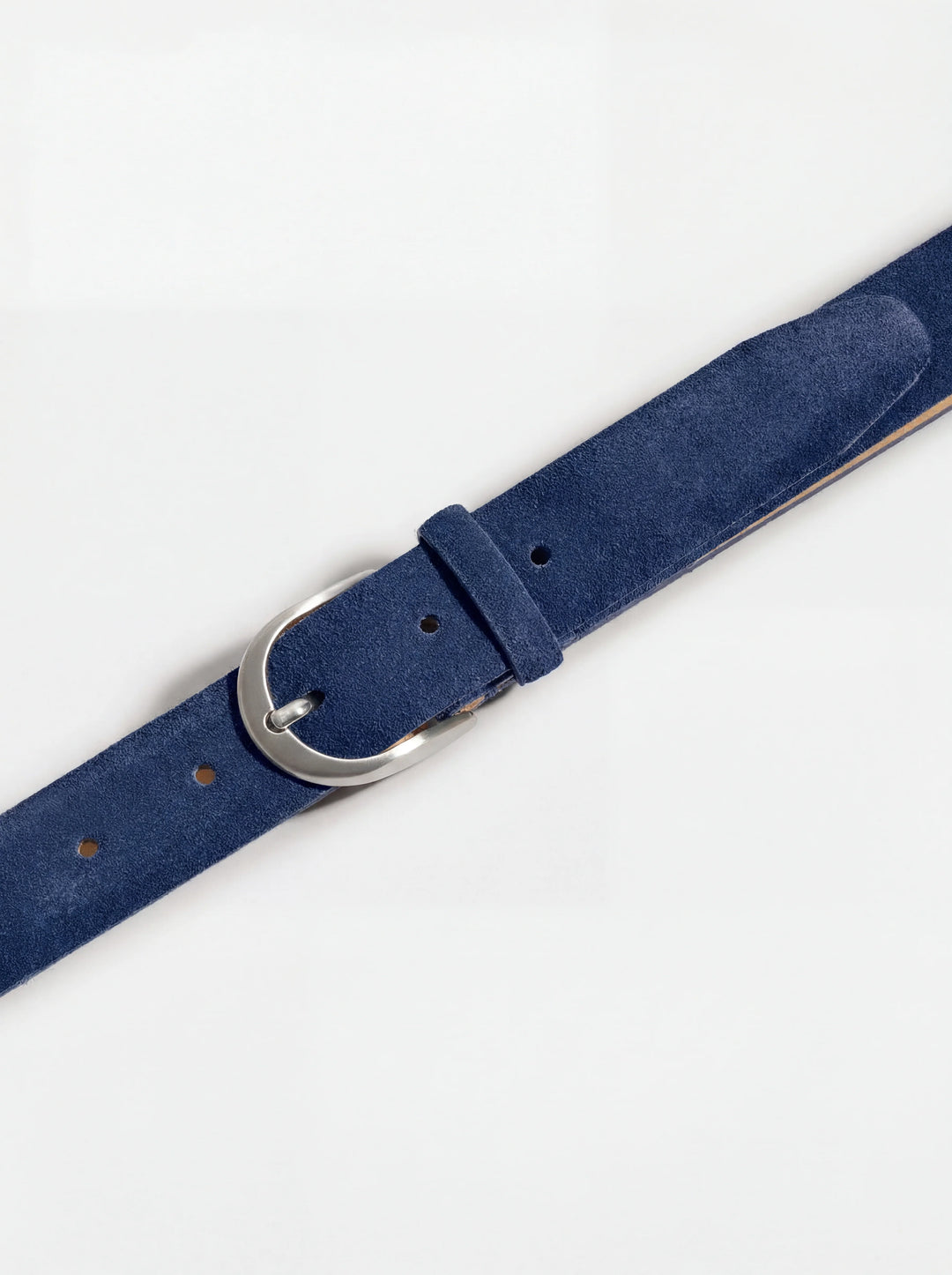 Blue suede belt - Made in Italy