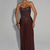 Robe Maxi Carina - Marron Prune