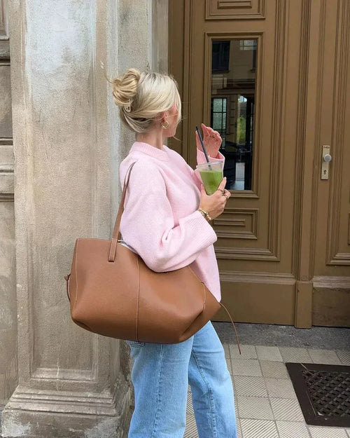 CLAIRE | PULL À MANCHES LONGUES ROSE