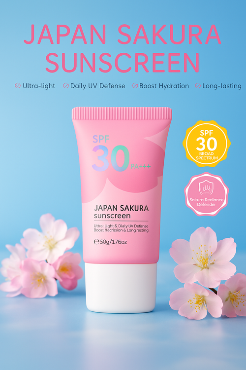 CAVE’H Sakura SPF30 long-lasting floral scented sunscreen