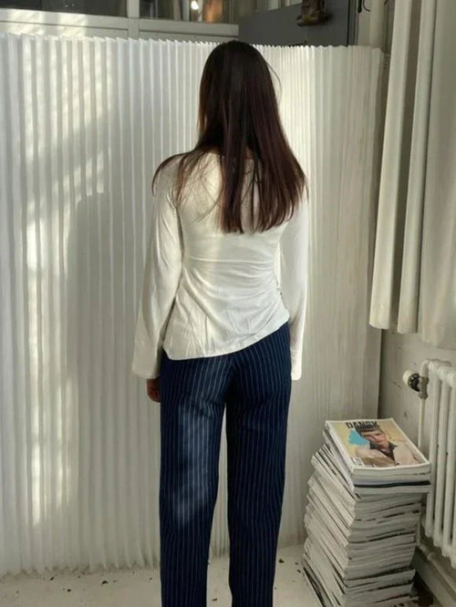 Merle – Blouse élégante avec détail de nœud