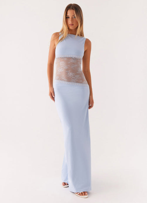 Noelia | Robe Maxi Élégante avec Dos Nu et Détails en Dentelle