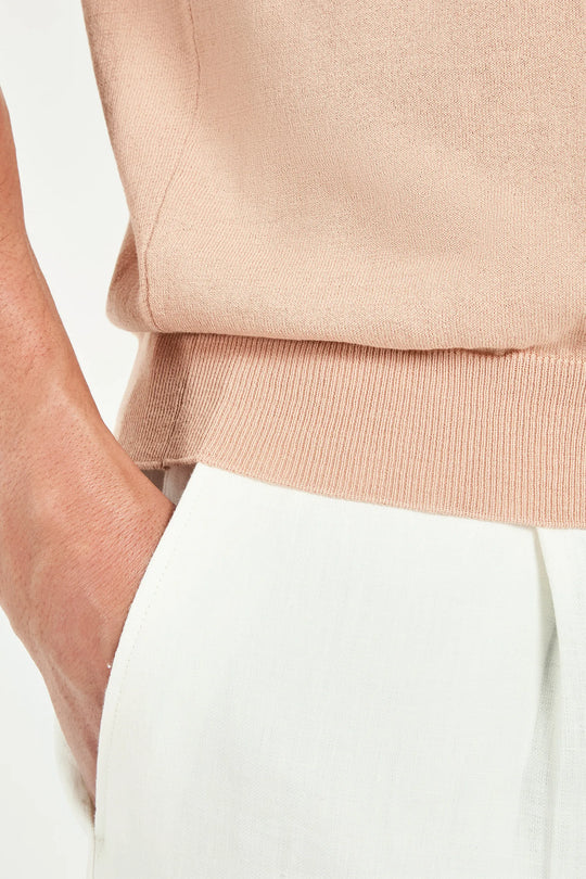 Peach polo - Made in Italy